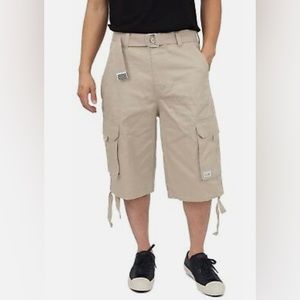 Pro Club Men's Cargo Shorts with Belt Big & Tall SAND Size 54